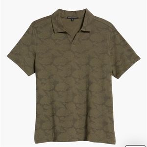 Troy Open Collar Jacqurd Polo Mens fitted XXL